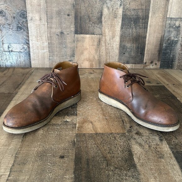 Red Wing 595 Chukka Vintage Leather Lace Up Work Boots Mens 9.5 D - Picture 11 of 12
